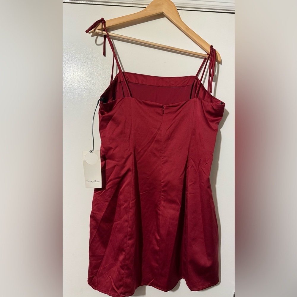 Privacy Please Wine-Red Slip Dress - Picture 4 of 10